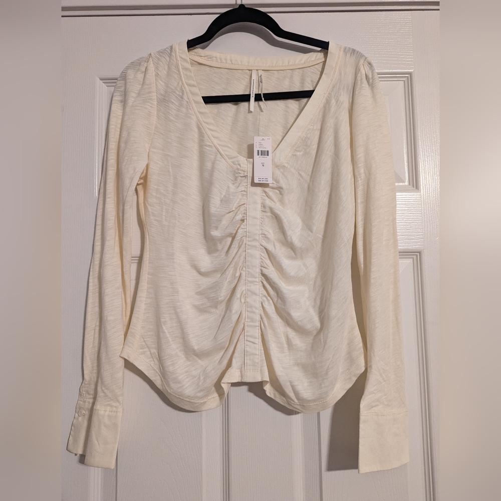 Anthropologie Cream Top